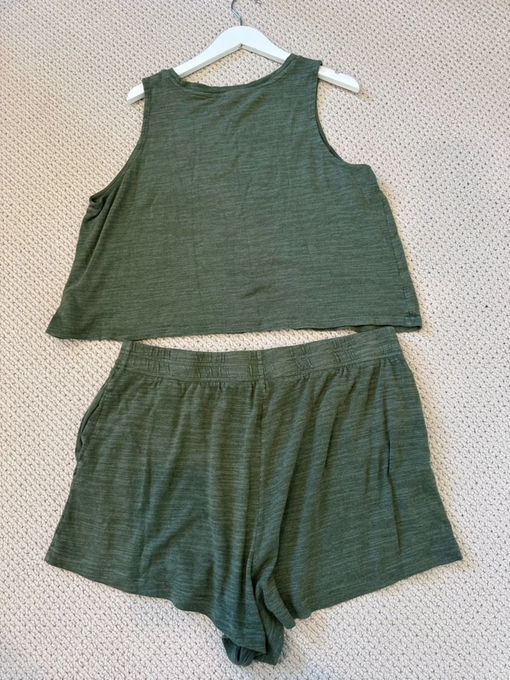 OLD NAVY Two-Piece Set with Sleeveless Crop Tank & Shorts in Cotton, Women’s XL